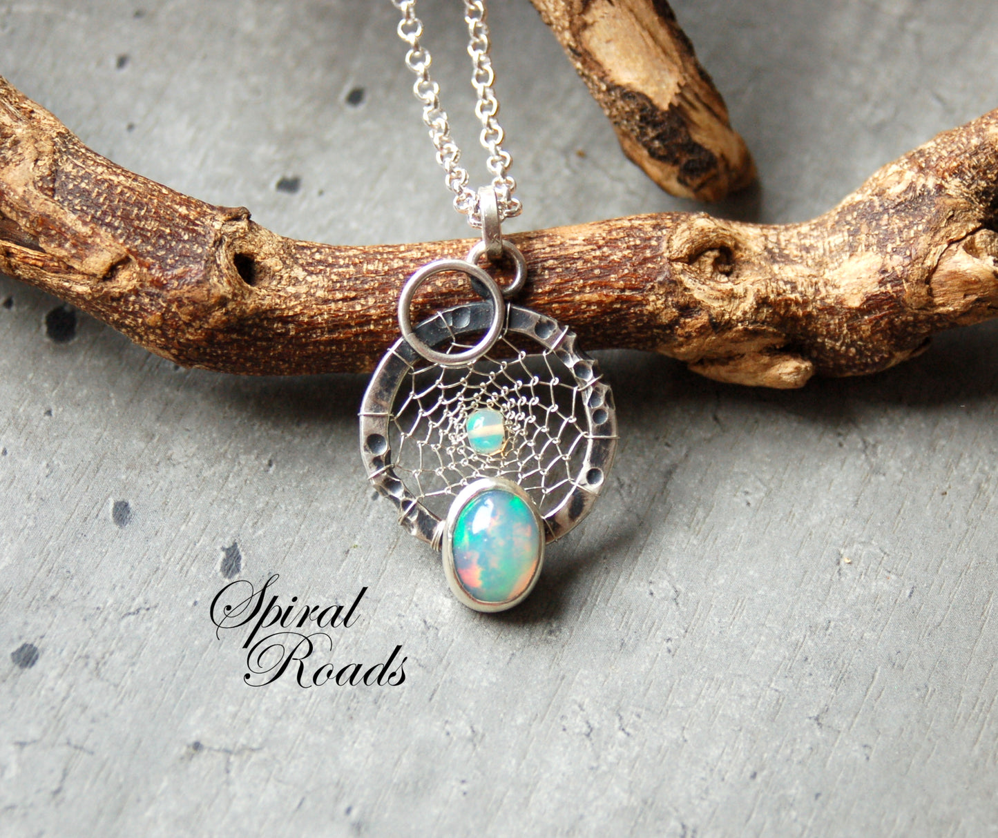Dreamscape Pendant with Opal