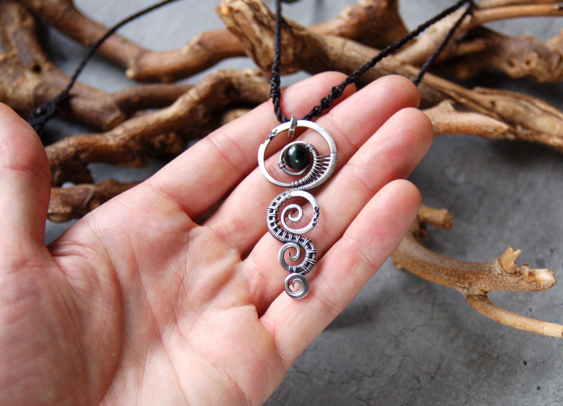 Wire wrapped pendant