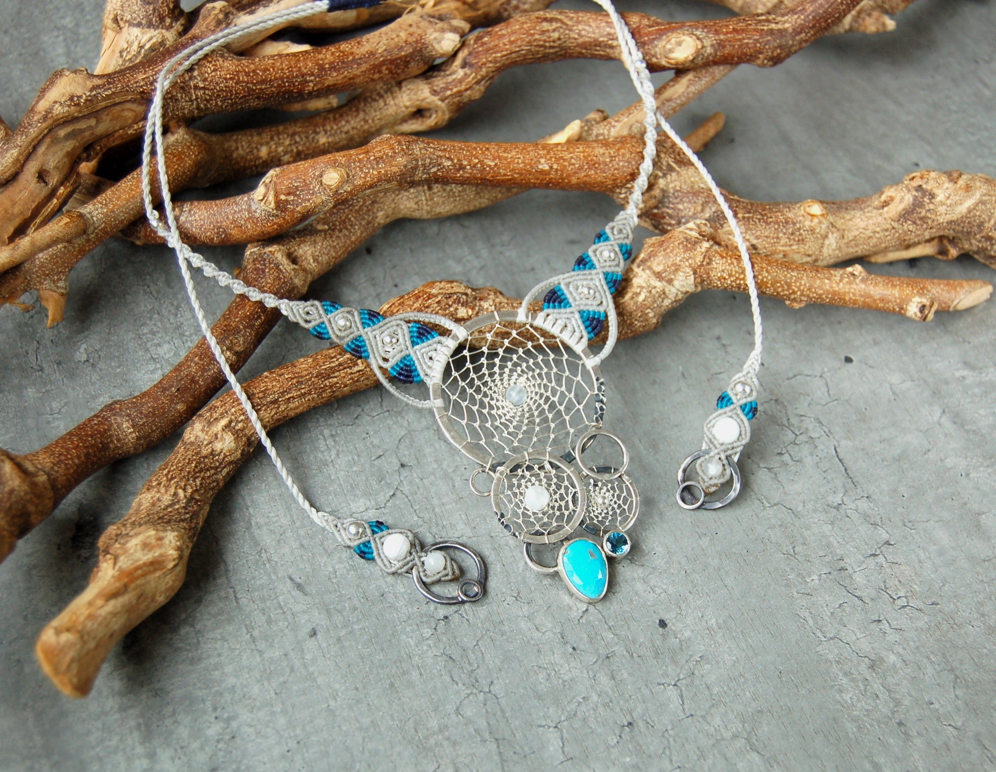 Silver Dreamcatcher Necklace