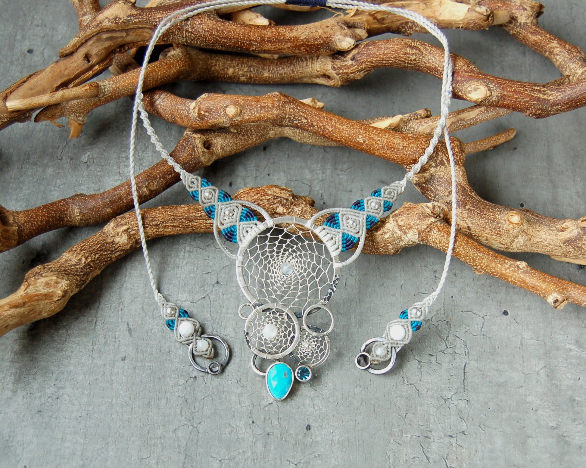 Silver Dreamcatcher Necklace