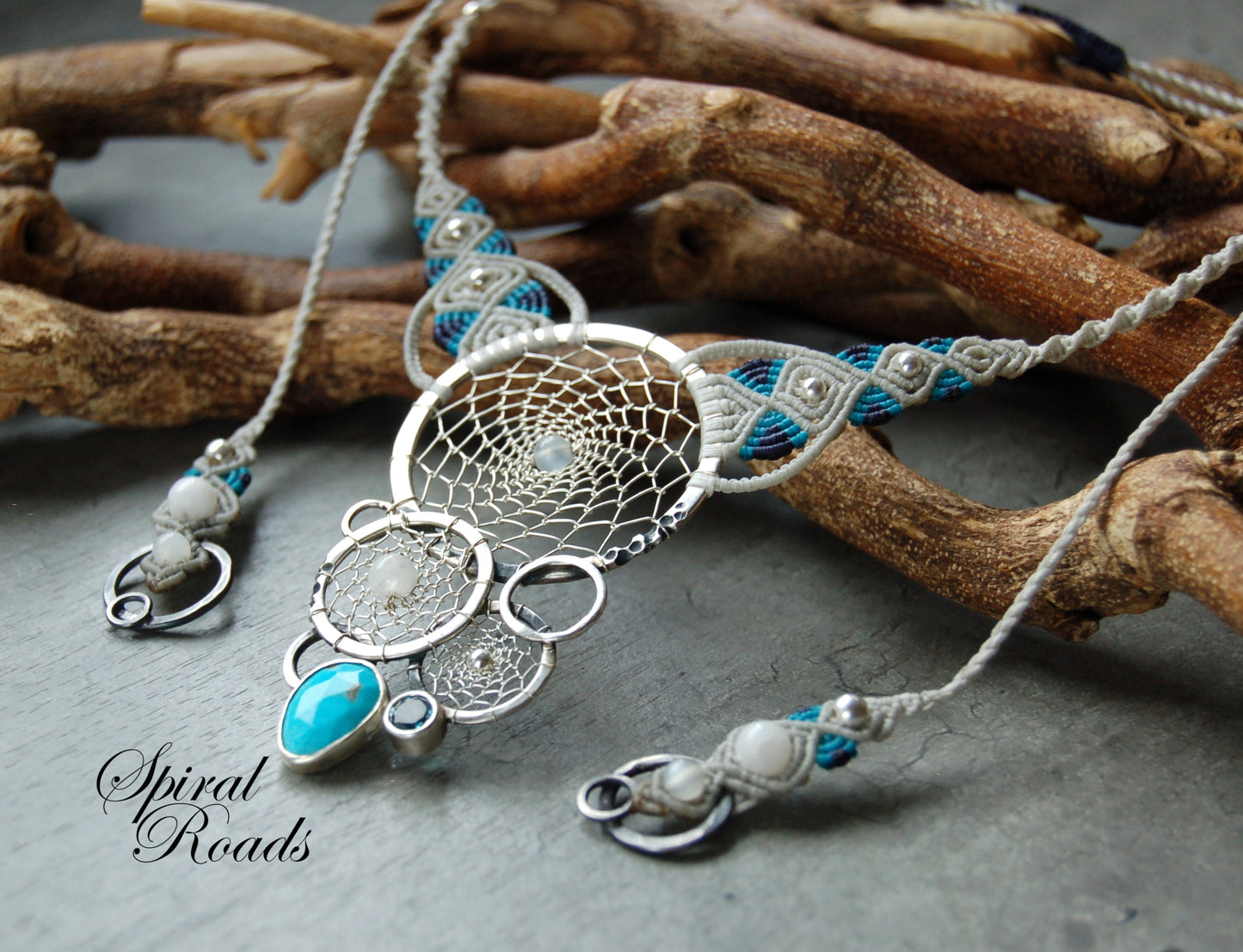 Dreamcatcher statement necklace