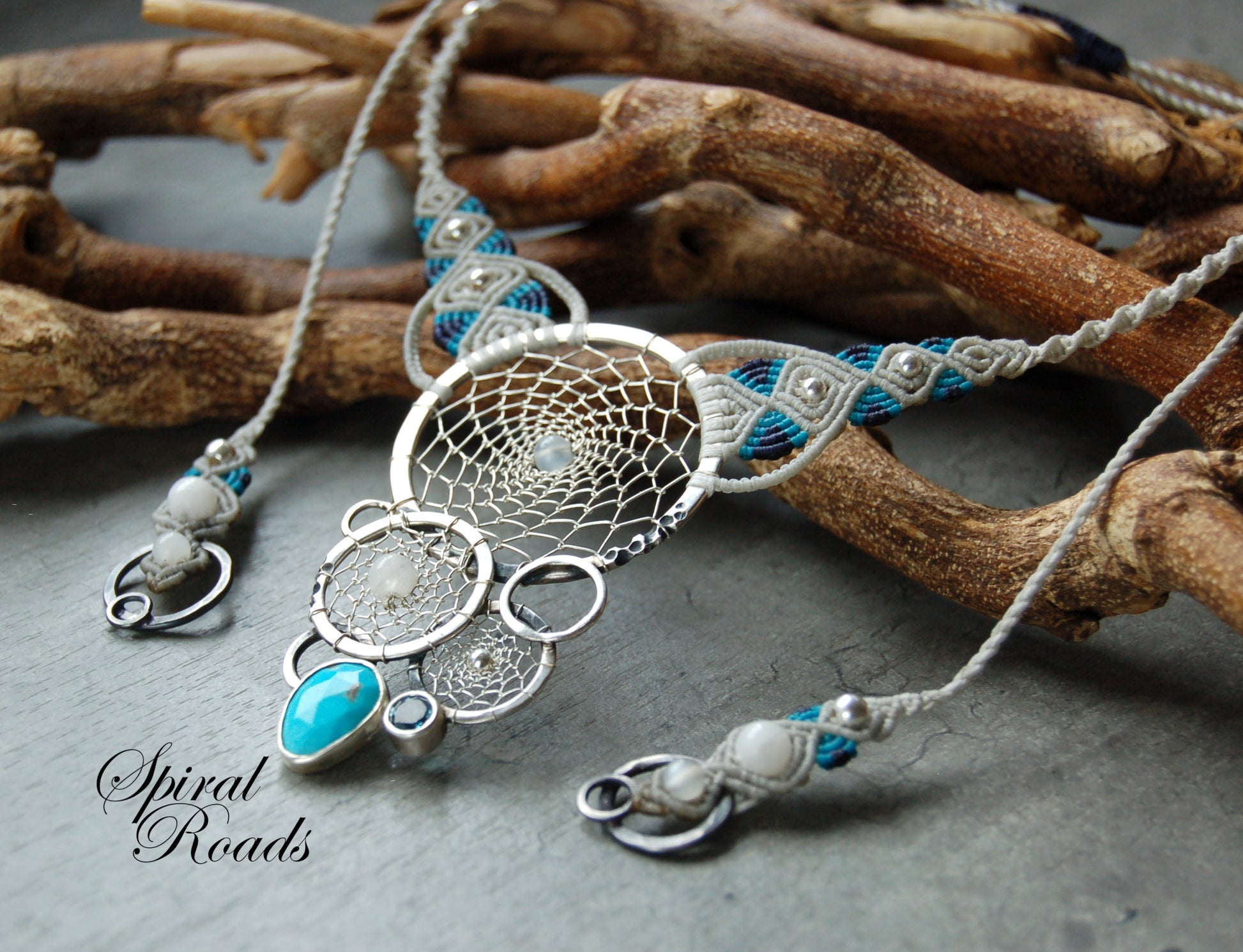 Dreamcatcher statement necklace