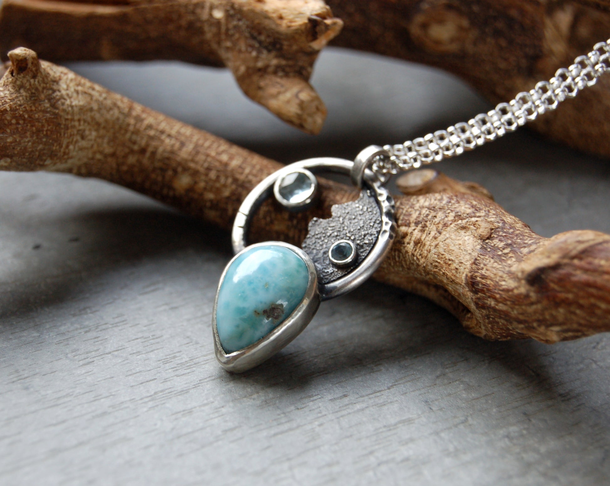 Larimar and Aquamarine Necklace