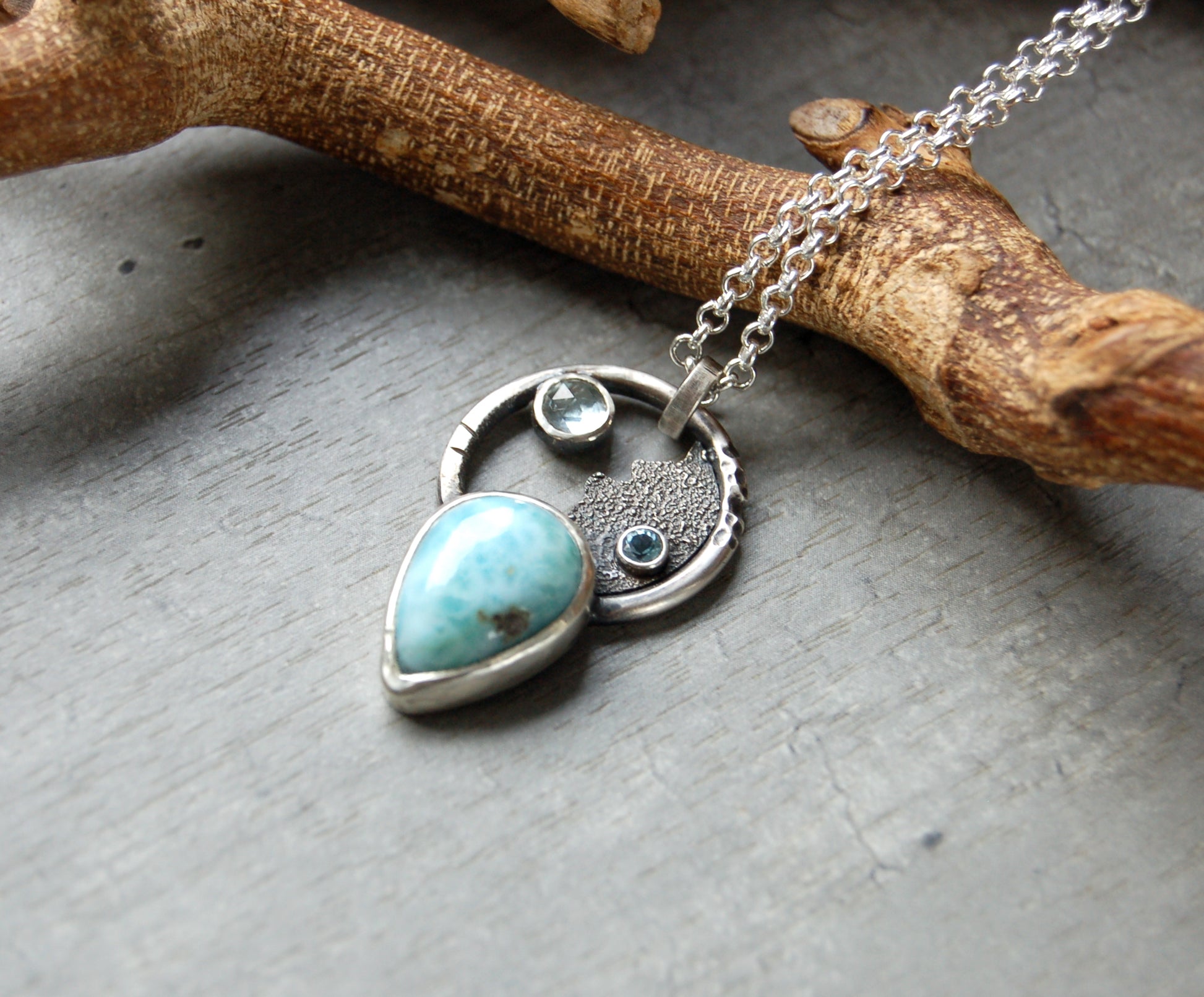 Blue gemstone pendant