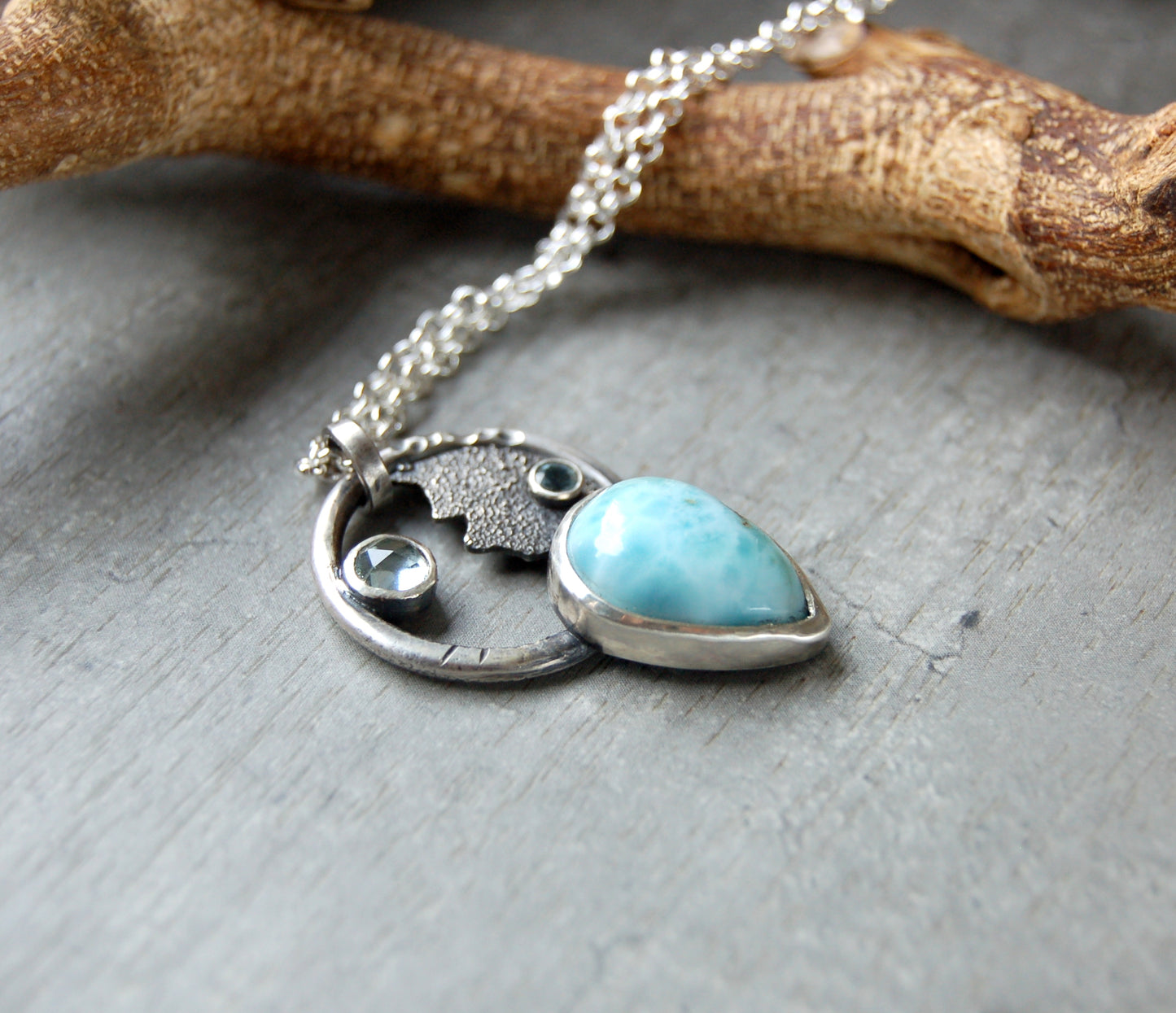 Larimar and Aquamarine Pendant