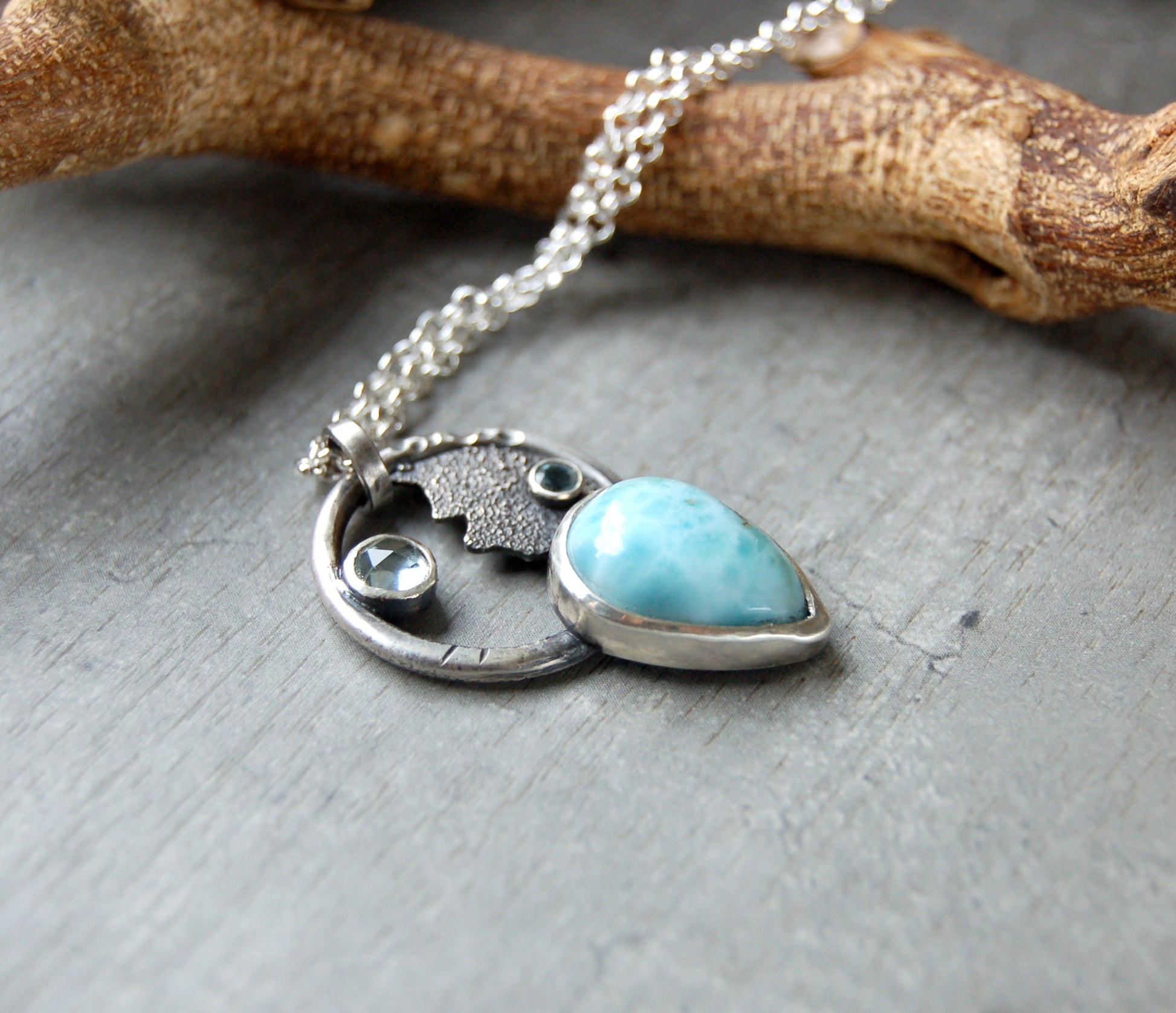 Larimar and Aquamarine Pendant